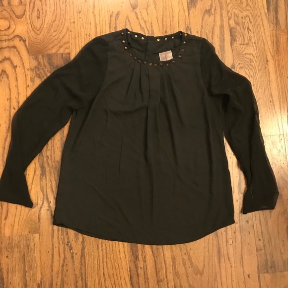 Moon collection Studded black blouse Size L - Picture 1 of 6